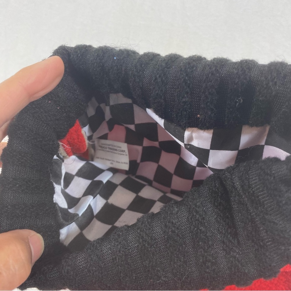 Dale Earnhardt Christmas Stocking NASCAR Red #8 plaid black white interior - Picture 7 of 8